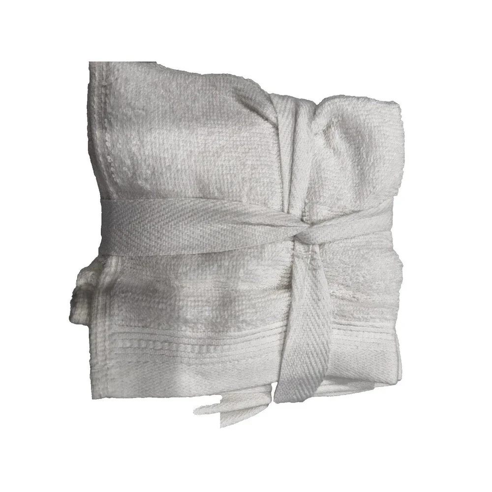 New Home Expressions Bright White  Cotton Wash Cloths Set of 6